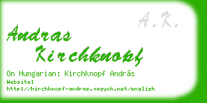 andras kirchknopf business card